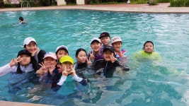 7월 7일 수영장 1 - 19년 여름 캠프 사진(15기) - MJS(미주샘) 어학원_필리핀 영어캠프, 어학연수 7월 7일 수영장 1