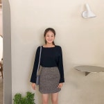 cocoya, skirt(C808PASK26)/트위드스커트/하이웨스트/h라인(L1-5-3) - 사는 게 즐겁다! 롯데닷컴
