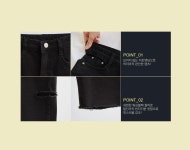 [맨라이스 4부데님팬츠] 시크폭스