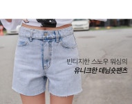 [더블에이 데님숏팬츠] 시크폭스