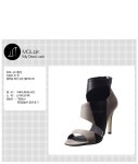 W CONCEPT : W컨셉 - [MOL:pin:몰핀] Front two cut coloring leather open heel(P6016) W CONCEPT