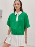 [콜라보토리]Cropped Polo Sweat Top_GN [W CONCEPT]