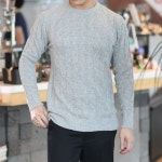  YM-KNIT2219 꽈베기라운드긴팔남자니트티 | 셀러허브샵 YM-KNIT2219 꽈베기라운드긴팔남자니트티