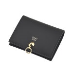 이라운드몰 글로벌이커머스 FENDI 여성 반지갑 8M0387 SME F0KUR NERO+ORO