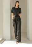 DINT - P2628 페느 핀턱 밴딩 와이드 롱 슬랙스(15th REORDER)