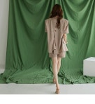 셀럽들의 선택, DINT - J1265 로운드 백 버튼 패드 하프 싱글 자켓(6th REORDER) 셀럽들의 선택, DINT