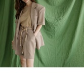 셀럽들의 선택, DINT - J1265 로운드 백 버튼 패드 하프 싱글 자켓(6th REORDER) 셀럽들의 선택, DINT