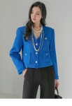 DINT - J1480 프란 트위드 브이넥 싱글 자켓(36th REORDER) 셀럽들이 사랑하는 브랜드, 딘트
