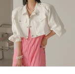 DINT - J1540 클로 린넨 스트링 크롭 자켓(9th REORDER)