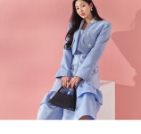 셀럽들의 선택, DINT - J1834 피크 배색 카라 버튼리스 자켓 셀럽들의 선택, DINT