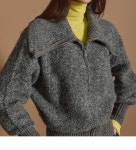 셀럽들의 선택, DINT - J2570 니트 카라 집업 셀럽들의 선택, DINT