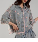 셀럽들의 선택, DINT - J2697 플라워 데님 자켓 셀럽들의 선택, DINT