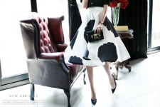 [SK1285 카우 나염 플레어 스커트(23차리오더)]