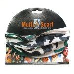  밀리터리 헤어두건(그린+화이트)