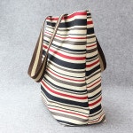 스트라이프 패션 토드백(네이비) (40cmx31cmx12.5cm)