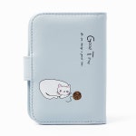  퓨어 똑딱이 카드지갑(블루)