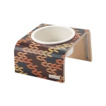 소화가 잘되는 새밭 패턴 커브형 1구 식기