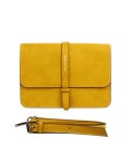 스티치 머스타드 메이 숄더백