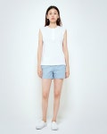 스카이 블루 컷팅 숏팬츠