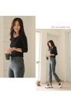 [케이 세미부츠컷데님팬츠(S-XL)(밴드허리)]