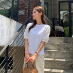 [한정수량 SALE저스트 링클소매 반팔 티셔츠]