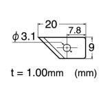 N 티 체인엔 자르는 커터용 10 매입 인후1.00mm BC-400P