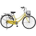 [해외] JEFFERYS(제후 leads) 타운 싸이클 26인치 AMADEUS Donna 옐로우 펑크 하여 어려운 타이어/바구니/라이트/스탠드/리어 캐리어... 