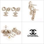 샤넬(CHANEL) 피어스(이어걸이) A42648 Y02003 Z0042 악세사리 인피니티 라인 doll 레이디스 GOLD 골드 금 CC 여기 마크 리본[병행수입품]