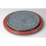 10 개세트 석소 과한국 석접시(부이타즈케)30cm [석접시30φ x 2.7cm ・환판35.8φ x 2.8cm] (7-924-3) 요정 여관 일식 그릇 음식점 업무용