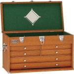 Grizzly H7713 Oak 6 Drawer Chest, 23-Inch - Rolekipa