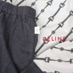 CELINE셀린느 일본제 네루원단 체인 앞 열림 신사 파자마(긴 소매&긴바지) 그레이 size M :: 유니박스