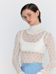EENK(잉크) WES Micro Knit Bra Top - Ivory | S.I.VILLAGE (에스아이빌리지) [EENK]WES Micro Knit Bra Top - Ivory - 