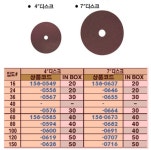 디스크페이퍼 /7(100#) 40장/포장 (주)엘레파츠 디스크페이퍼 /7