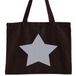 문고리닷컴 : 셀프인테리어 한번에 검색, 손쉽게 쇼핑 가방컷트지]해피스타백-브라운바탕에 실버스타(a1413)