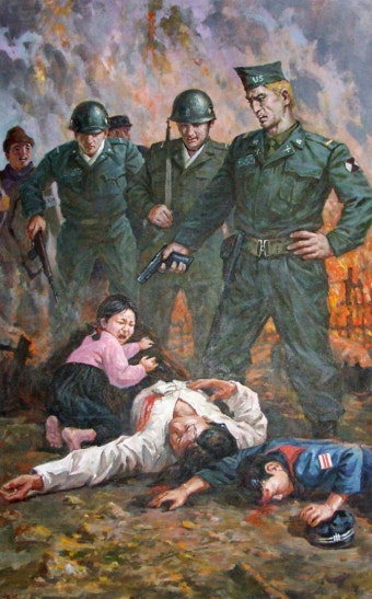 [한국전쟁 배경]북한의 반미 그림 | 보배드림 자유게시판