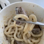 모찌크림우동이다...........(feat.소고기) - 인스티즈(instiz) 맛집/음식... 카테고리 다들 기억해.... 모찌크림우동이다...........(feat.소고기)