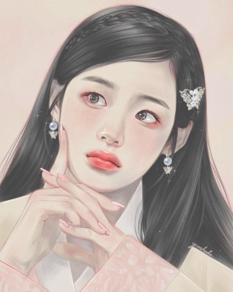 [잡담] 뉴진스 민지 팬아트인데 한복화보 엄버한다 - 인스티즈(instiz) 연예 카테고리