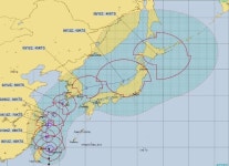 제 18호 태풍 미탁 예상 진로...미국 - 완도➡️전남➡️경상➡️포항/일본 - 남해 앞바다➡️사천➡️포항 +최대풍속 초속 40m/s... 
