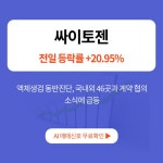 급등주 PICK5 - 카카오게임즈, 싸이토젠, 동아화성... : 비비안(002070)