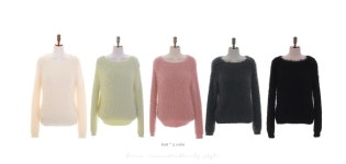[메리네트*knit/m7420유니크한 페미닌함을 느낄 수 있는사랑스러운 포근함~부드럽고 여성스러운 무드의 니트] 피오나