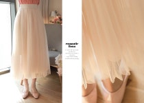 [여신의부름*skirt/a0085작은 움직임에도 살랑살랑-흔들리는 여성스러운 패브릭!!여성스러운 느낌의 섬세한 플리츠라인!] 피오나