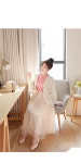 [여신의부름*skirt/a0085작은 움직임에도 살랑살랑-흔들리는 여성스러운 패브릭!!여성스러운 느낌의 섬세한 플리츠라인!] 피오나