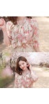 [꽃속의러블리*ops/a0088화사한 꽃과 함께 아름답게 동화되는밝고 사랑스러운 분위기의!프릴과 플라워가 예쁜 원피스!] 피오나
