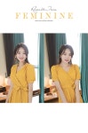 [청순랩*ops/a0271고급스러운 실루엣의 원피스!!청순하면서 세련된 이미지를 연출해 주어요~여성스러운 상의 랩 스타일!] 피오나