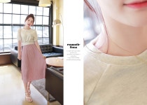 [샤이닝플리츠*ops/a0322언제든 간편하게 툭 입어도 예쁜 원피스!!반팔 기장의 부드러운 맨투맨 티셔츠~샤이닝한 펄플리츠 디자인의 원피스!]... 