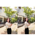 [즐거운마음*set/a0367어디서든 즐기기 좋은 베이직한 컬러감!!시크하면서도 러블리한 무드를한꺼번에 즐겨주기 좋은 아이템!] 피오나