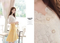 [아름다운플라워*blouse/a0453한층 더 볼륨감있는 소매핏!전체레이스의 로맨틱함과여성스러움이 계절을 밝히는 블라우스!] 피오나