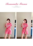 [나를봐*set/a0478보들보들~ 쫀쫀하고 부드러운 소재!!귀여운 무드까지 더해 트레이닝룩으로~무척 편안한 데일리 투피스 세트!] 피오나