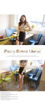 [(30%세일)(로맨틱한 플라워 패턴의 블랑~♥ 상큼한 컬러의 소매배색이 point!)펜지꽃*blouse/f8928] 피오나