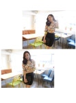 [(30%세일)(로맨틱한 플라워 패턴의 블랑~♥ 상큼한 컬러의 소매배색이 point!)펜지꽃*blouse/f8928] 피오나